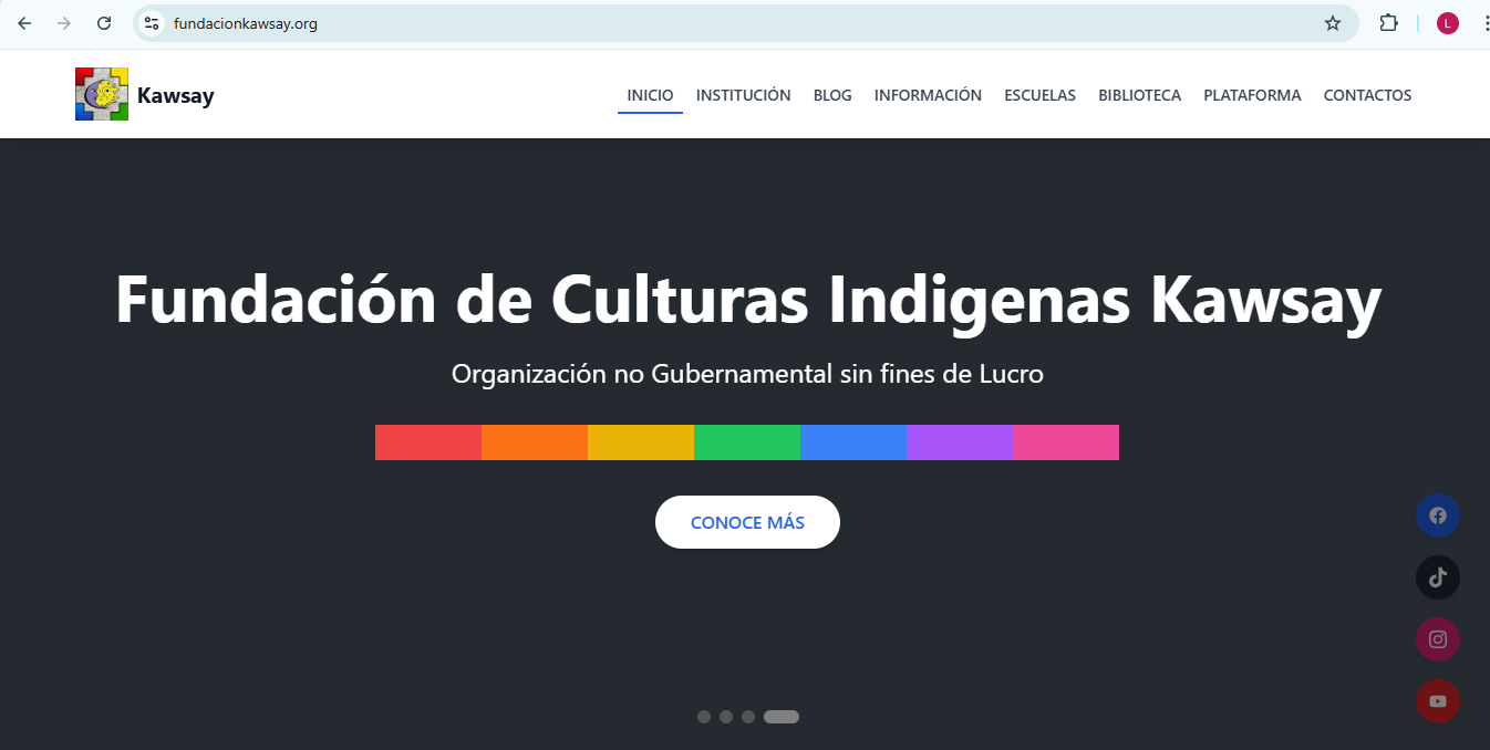 Sitio Web Fundación Kawsay